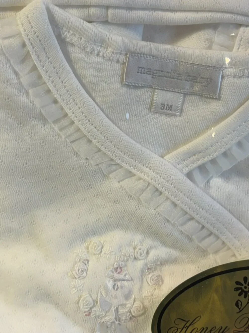 Magnolia Baby White Infant 3 pc Layette Set